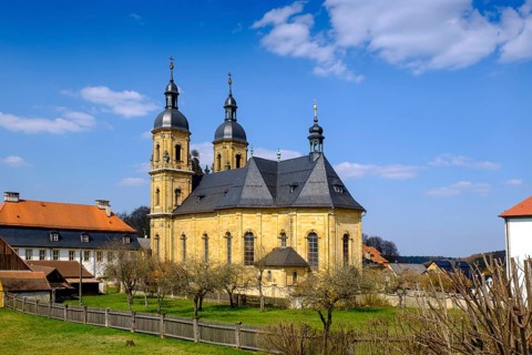 Goessweinstein with pilgrimage church of the Holy Trinity