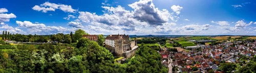 Aerial view of Stettenfels Castle
