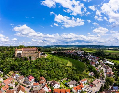 Aerial view of Stettenfels Castle