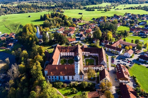Aerial view Salesian Convent or Beuerberg Convent
