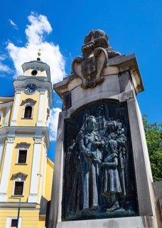 Basilica of St. Michael and fountain Princess Ignazia von Wrede