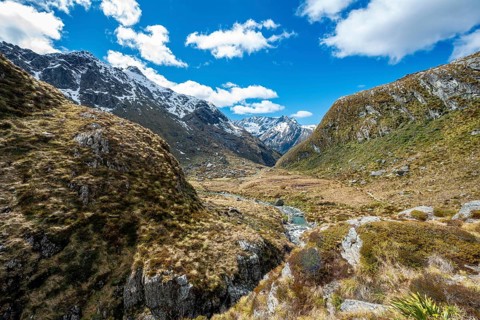 View of the Route Burn Valley with stream