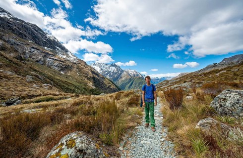 Hikers on the Routeburn Track