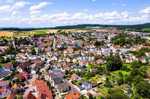 Aerial view of Stettenfels Castle