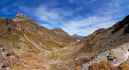 View of the Klostertal and the Silvretta reservoir