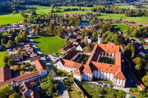 Aerial view Salesian Convent or Beuerberg Convent