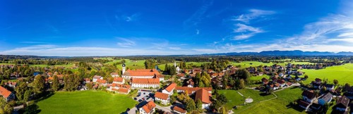 Aerial view Salesian Convent or Beuerberg Convent