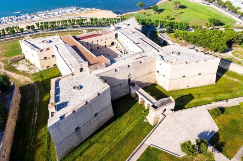 Aerial view of Castello Svevo