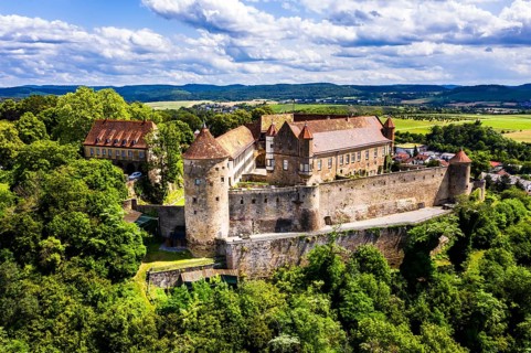Aerial view of Stettenfels Castle