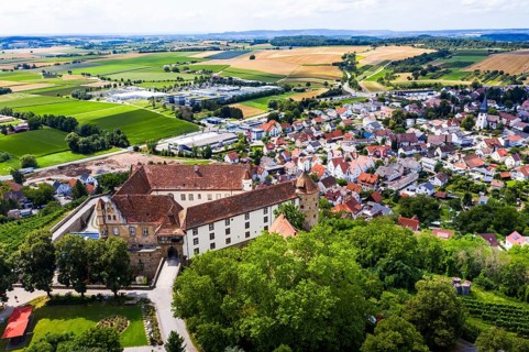 Aerial view of Stettenfels Castle