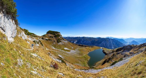 Panoramic view to Augstsee and Atterkogel