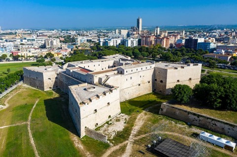 Aerial view of Castello Svevo