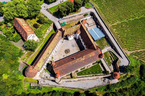 Aerial view of Stettenfels Castle
