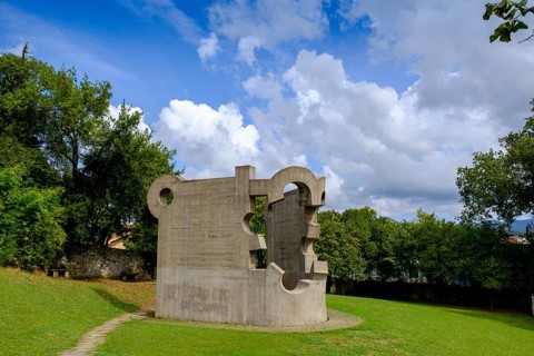 Sculpture by Eduardo Chillida in the City Park