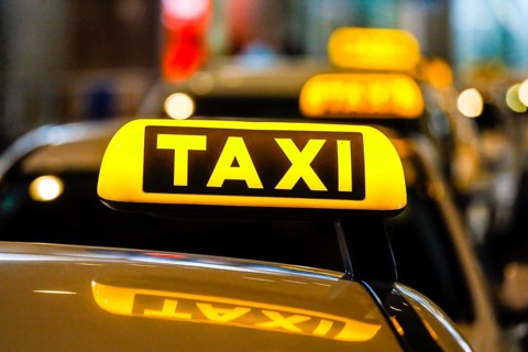 Taxi rank at Duesseldorf Airport