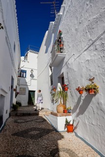 Picturesque alleys in the white mountain village of Frigiliana