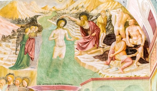 St. John the Baptist baptising Jesus in the Jordan River