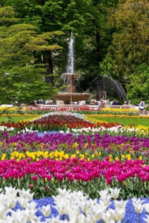 Alps Solespringbrunnen in the spa gardens Bad Reichenhall