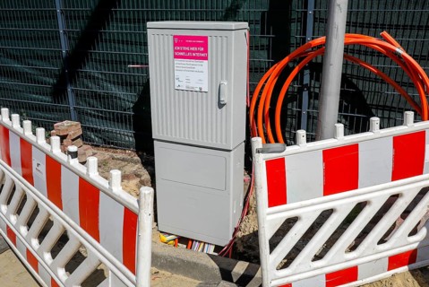 Telekom distribution box for fast Internet