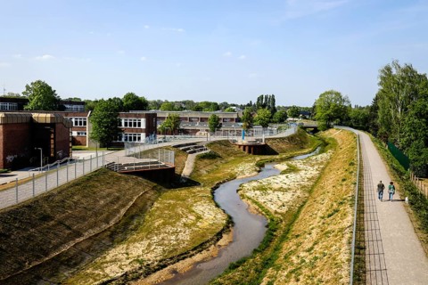 Renaturalised watercourse