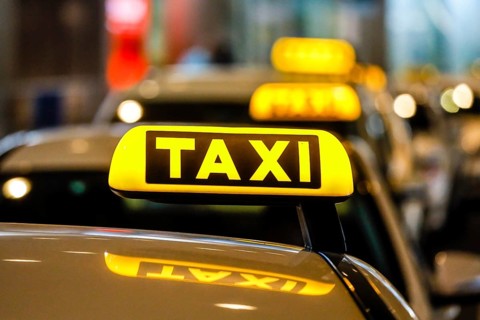 Taxi rank at Duesseldorf Airport