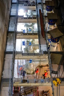 Installation of wastewater pumps in the new pumping station Oberhausen