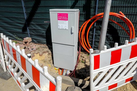 Telekom distribution box for fast Internet