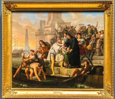 Christopher Columbus sets off for America