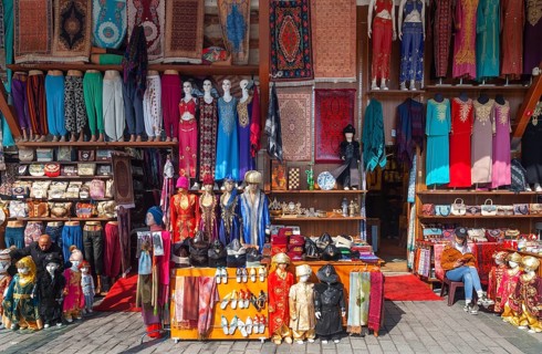 Souvenir shops at Sultanahmet Square near Hagia Sophia