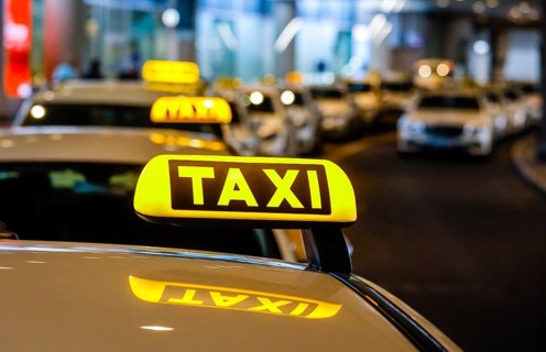 Taxi rank at Duesseldorf Airport