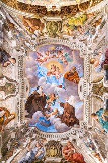 Blessed Caterina and Giuliana adore the Virgin and Blessing Child Jesus