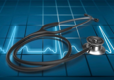 Stethoscope on ECG