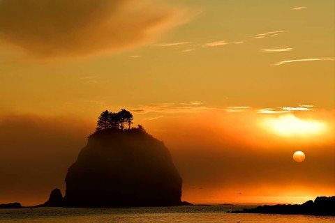 Sunset over the Pacific Ocean at La Push