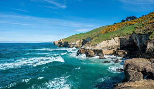 Rocky cliffs of sandstone rocks