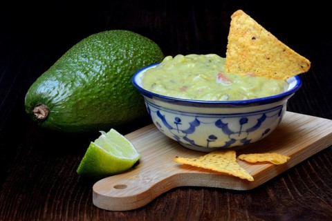 Bowl with guacamole