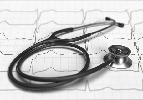 Stethoscope on ECG