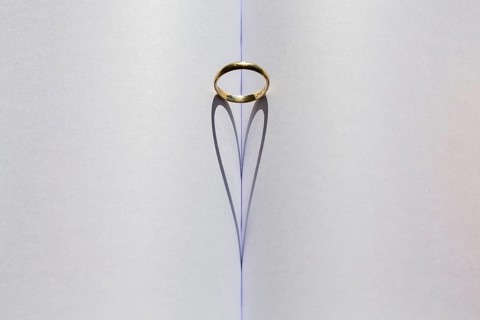 Ring in the fold of a book