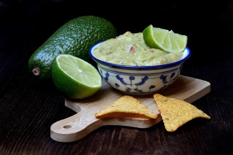 Bowl with guacamole