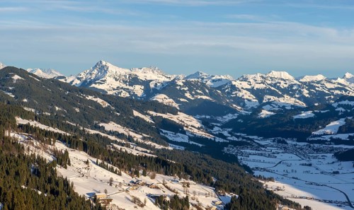 View over the Brixen Valley in winter