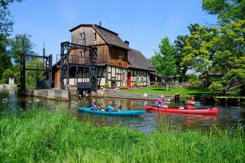 Radduscher Buschmuehle at the Suedumfluter or Leineweberfliess