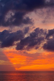 Dramatic sunset on the Gulf of Mexico