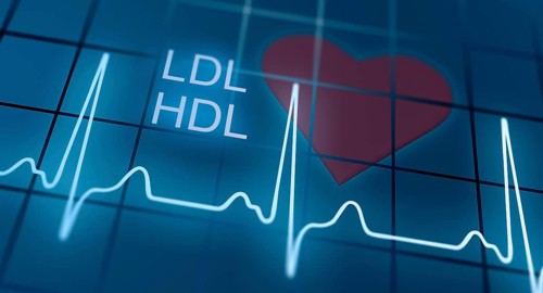 ECG in front of heart symbol