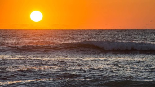 Sunset surf in the Gulf of Mexico