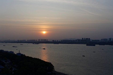 View from the Yangtze Bridge on Yangtze River
