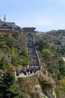 Top stairs at Mount Tai Shan