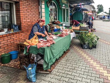 Farmer's wife sells freshly slaughtered