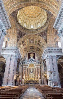 Interior of the church of Gesu Nuovo