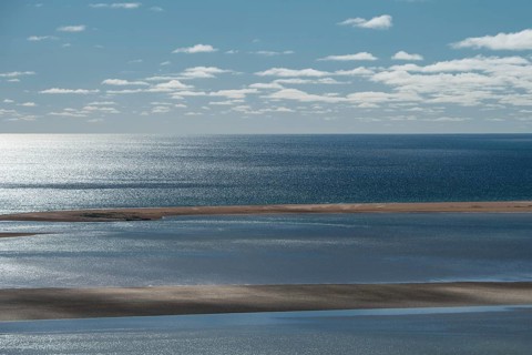 View of Baejarvaoa bay and the beach Rauoisandur