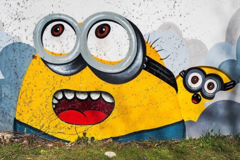Wall with graffiti