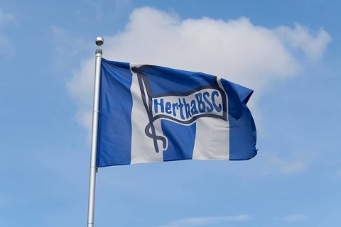 Flag of the Berlin football club Hertha BSC